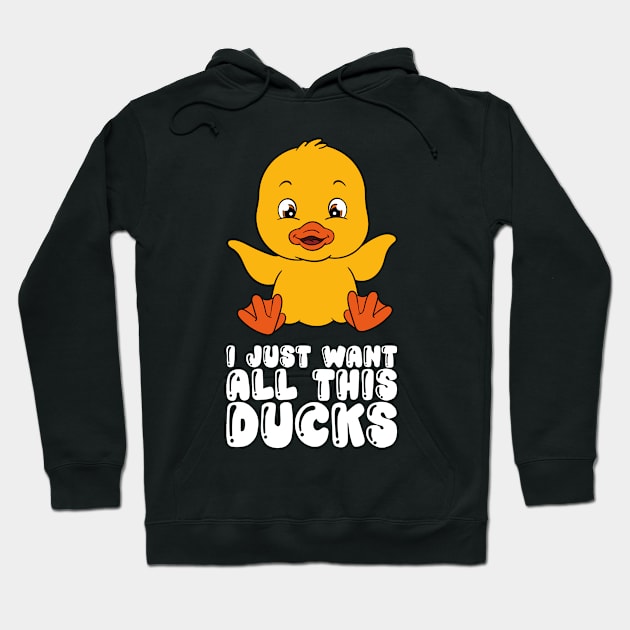 Funny Duck Graphic Hoodie by MzumO